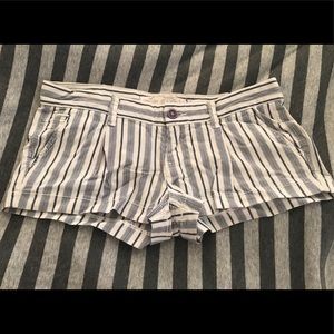 Hollister Striped Jean Shorts